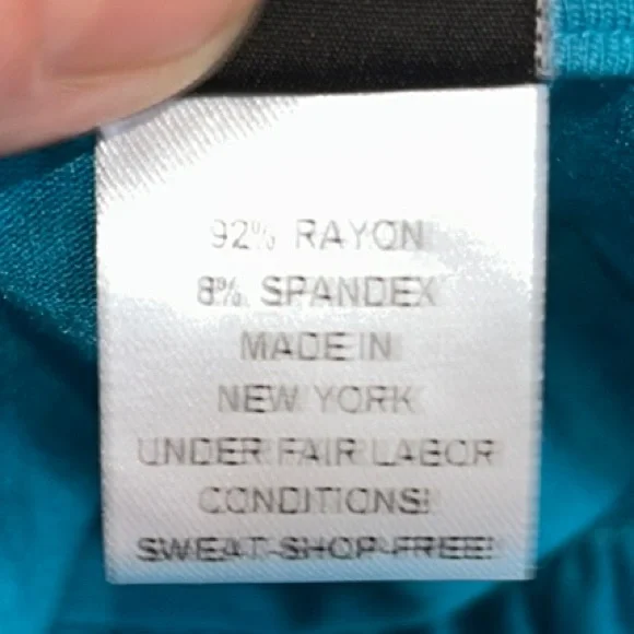 Anni Kuan - Elegant Teal Wrap Top - Picture 7 of 10